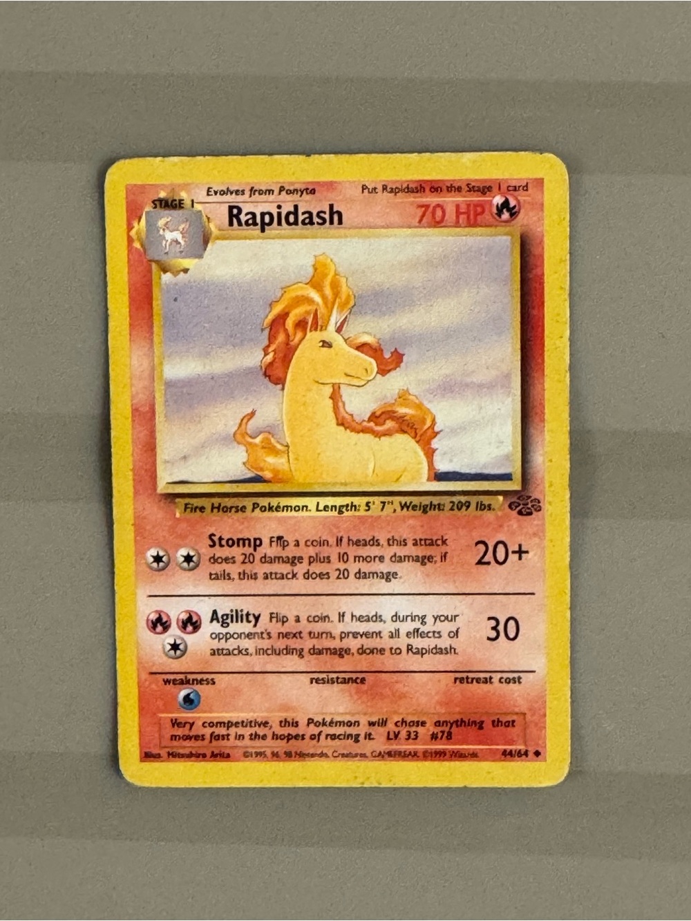 Rapadish Pokémon Card - Yellow and Red Collectible